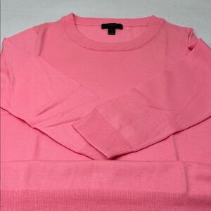 J. Crew Vibrant Pink 3/4 Sleeve Crew Sweater - 100% Merino Wool